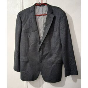 Brooks brothers mens 44R ITALIAN FABRIC fine wool gray blazer VITALE BARBERIS